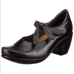 NAOT Pleasure Leather Mary Jane Shoes Black 40 10